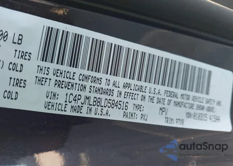 2020 Jeep Cherokee Latitude Plus 4X4 z USA, uszkodzony, nr VIN 1C4PJMLB8LD584516